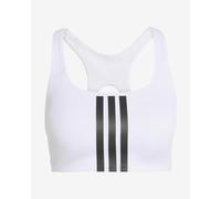 adidas Optime Workout 3-Stripes Sports Bra White Black - S