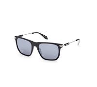 Adidas OR0081 02C Man Sunglasses Injected Black Grey Squared Normal Mirror