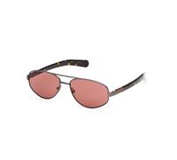 Adidas Unisex Adidas OR0137 09S Sunglasses Metal Gunmetal Bordeaux Squared Normal