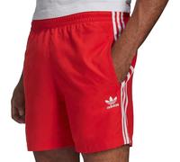 Adidas Originals 3 Stripes Board Shorts Men Swim Shorts Red M-XXL