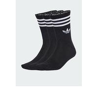 adidas Originals 3-Stripes Crew Socks 3 Pairs, Black, Size Xl, Men Black