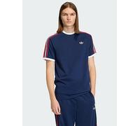 adidas Originals 3 Stripes T-Shirt, Blue/Red/White, Size S, Men Blue/Red/White