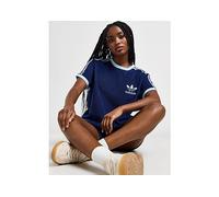 adidas Originals 3-Stripes Towelling T-Shirt - Blue - Womens XS