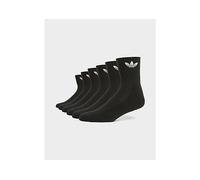 adidas Originals Unisex Mid Ankle Socks 6 Pairs Black