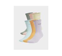 adidas Originals 6-Pack Trefoil Cushion Crew Socks - Green 4.5 - 5.5