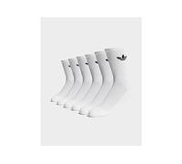 adidas Originals 6-Pack Trefoil Cushion Crew Socks - White L