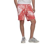 adidas ORIGINALS ADICOLOR ESSENTIALS DYED TREFOIL SWEAT SHORTS MENS PINK WHITE
