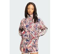 adidas Originals Adidas Liberty London Firebird Satin Track Top, Brown/Multi, Size 2Xs, Women Print