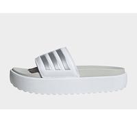 adidas - Women's Adilette Platform Slides - Sandals size 9, white/grey