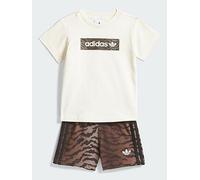 adidas Originals AOP Short T-Shirt Set, White, Size 2-3 Years White
