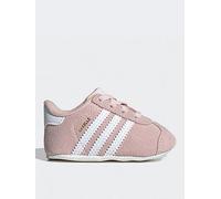 adidas Originals Baby Gazelle Crib Trainers - Pink, Icey Pink/Ftwr White/Ftw White, Size 1 Younger Icey Pink/Ftwr White/Ftw White