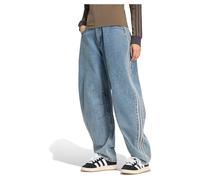 Adidas Originals Barrel Leg High Waist Jeans Blue 29 / 32 Woman