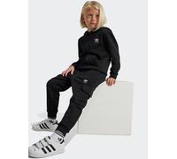 adidas Originals Boys Kids Full Zip Hoodie Cargo Tracks - Black, Black, Size 4-5 Years Black