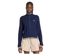 Adidas Originals Cable Knit Firebird Full Zip Sweatshirt Blue XL Woman