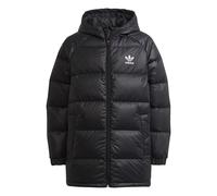 adidas Originals Childrens Unisex Adicolor Elongated Down Jacket - Black/White Recycled Material - Size 13-14Y