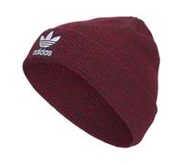 adidas Originals Clover Beanie Hat for Cold Weather Unisex Adult, Better Scarlet/Shadow Brown/Night Indigo, One Size
