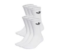 adidas Originals 6-Pack Trefoil Cushion Crew Socks - White L