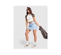 adidas Originals Denim 3-Stripes Mini Skirt - Blue - Womens 14