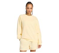 Adidas Originals Essentials Crew Long French Terry Oversized Sweatshirt Yellow M Woman