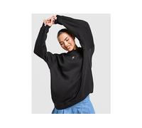 adidas Originals Essentials Fleece Long Oversized Crew Sweatshirt - Black - Womens S