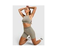 adidas Originals Essentials Washed Rib Shorts - Green - Womens XS