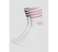 adidas Socks Mid-Cut Glitter Crew Socks 2 Pairs in White L