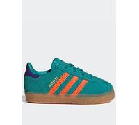 adidas Originals Infant Gazelle Trainers, Pu Teal/Im Orange/Colle Purple, Size 3 Younger Pu Teal/Im Orange/Colle Purple
