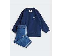 adidas Originals Infant Unisex Denim Crew Set, Blue, Size 12-18 Months Blue