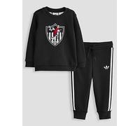 adidas Originals Infant Unisex Disney Crew Set, Black, Size 0-3 Months Black