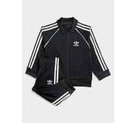 adidas Originals Infant Unisex Superstar Tracksuit - Blac - Black, Black, Size 0-3 Months Black
