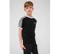 adidas Originals Junior Boys Adicolor 3-Stripes T-Shirt - Black/White, Black/White, Size 11-12 Years Black/White