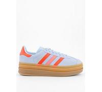 adidas Originals Junior Gazelle Bold Trainers, Clear Sky/Solar Red/Gold Met., Size 4 Older Clear Sky/Solar Red/Gold Met.