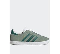 adidas Originals Junior Unisex Gazelle Shoes - Green, Silve Green/Col Green/Ft White, Size 3.5 Older Ilve Green/Col Green/Ft White