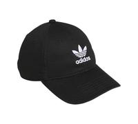 adidas Originals Kids-Boy's/Girl's Washed Cotton Relaxed Fit Strapback Cap, Black/White, One Size