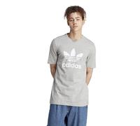 adidas Originals Kids' Little Trefoil Tee, Medium Grey Heather/White, Large