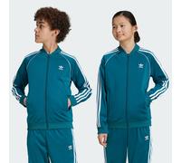adidas Originals Kids Unisex Adicolor SST Track Top - Turquoise Recycled Material - Size 10-11Y