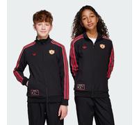 adidas Originals Kids Unisex Manchester United Terrace Icons Track Top - Black - Size 9-10Y