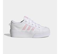 ADIDAS Originals Kids Unisex Nizza Platform Shoes - White Rubber - Size UK 2