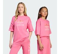 ADIDAS Originals Kids Unisex Oversize Trefoil Tee - Pink - Size 7-8Y