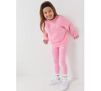 adidas Originals Kids Unisex Oversized Crew Leggings Set, Light Pink, Size 3-4 Years Light Pink