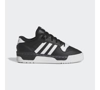 adidas Originals Kids Unisex Rivalry Low Shoes - Black/White Leather - Size UK 4