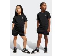 adidas Originals Kids Unisex Shorts and Tee Set - Black, Black, Size 4-5 Years Black