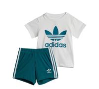 adidas Originals Kids Unisex Shorts Tee Set - Turquoise Cotton - Size 9-12M