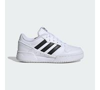 adidas Originals Kids Unisex Team Court 2.0 STR Shoes - White & Black Leather - Size UK 4.5