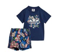 adidas Originals Kids Unisex x Liberty London Shorts and Tee Set - Dark Navy Cotton - Size 0-3M