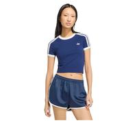 Adidas Originals Knitted Short Sleeve T-shirt Blue L Woman