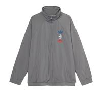 adidas originals Logo Metallic Sports Jacket Gray FS7322 M