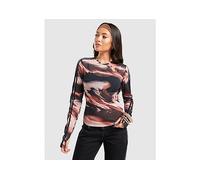 Adidas Originals Graphic Mesh Long Sleeve T-shirt Brown S Woman