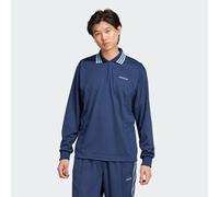 adidas Originals Mens 1/2 Zip Polo Shirt - Dark Navy Recycled Material - Size Small