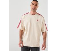 adidas Originals Mens 3 Stripe T-Shirt, Crli/Betsca, Size M, Men Crli/Betsca